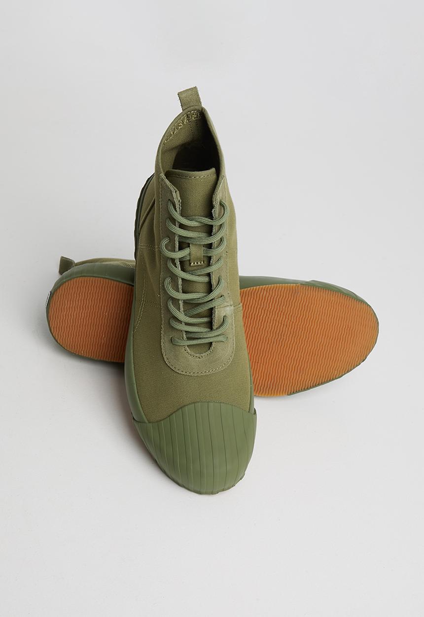 SUPERGA - 228 Cotu canvas logo boot - full green cap olive