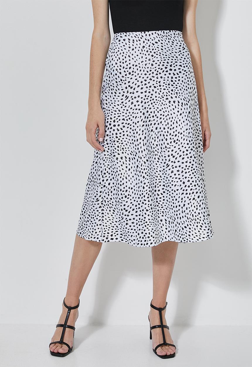 Superbalist - Bias midi slip skirt - black & white