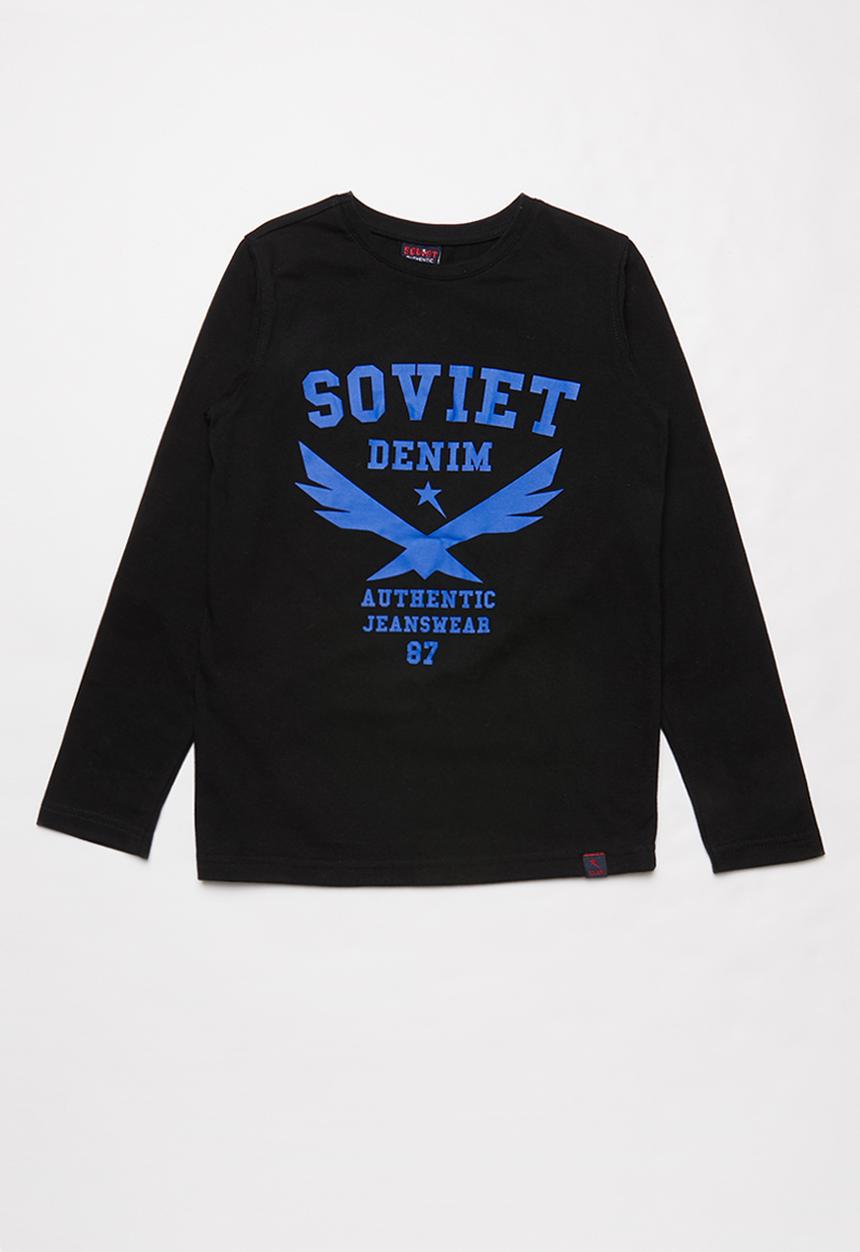 SOVIET - Boone long sleeve logo tee - black