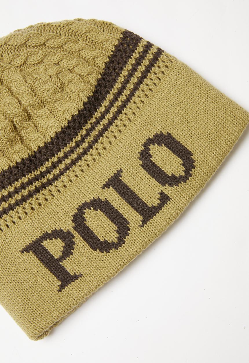 POLO - Brad cable knit beanie - mustard