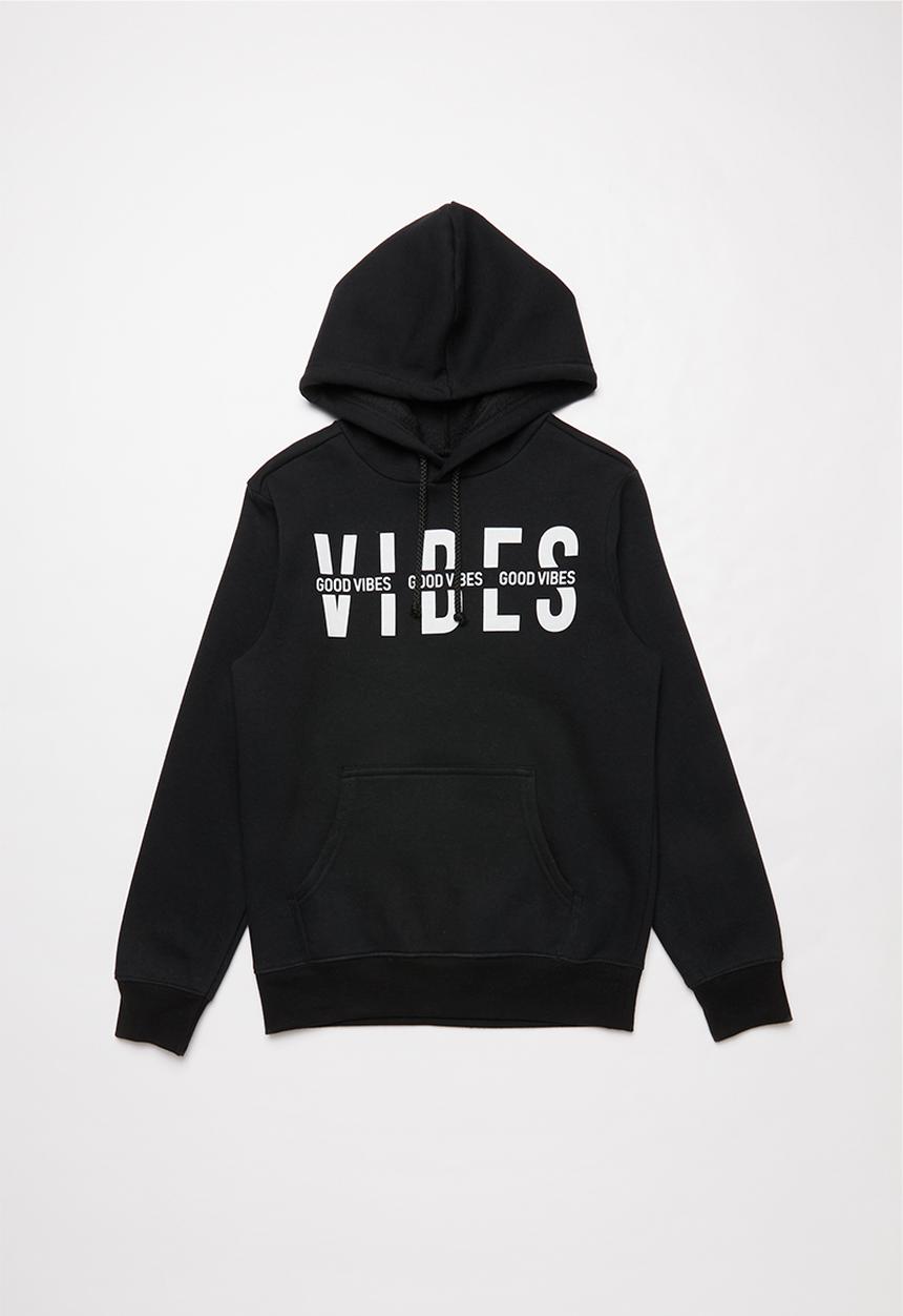 Rebel Republic - Boys printed hoodie - black