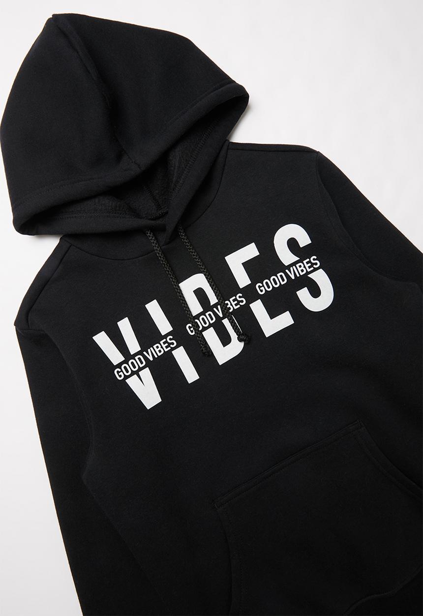 Rebel Republic - Boys printed hoodie - black