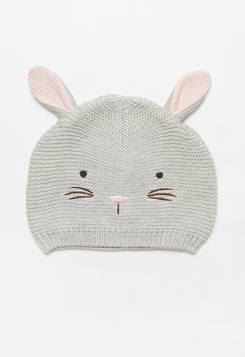 Pop Candy - Bunny beanie - grey & pink