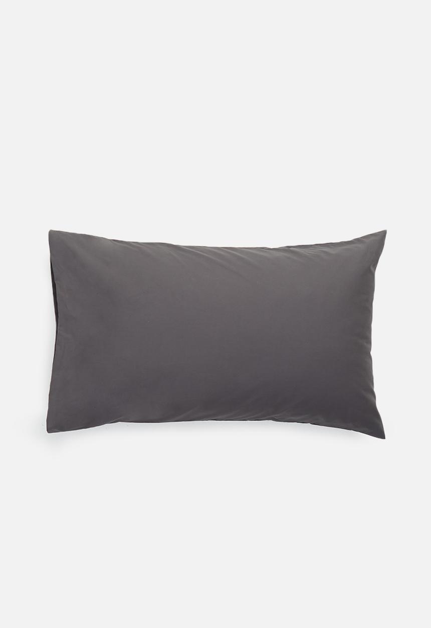 Sixth Floor - 200 TC cotton pillowcase set - charcoal