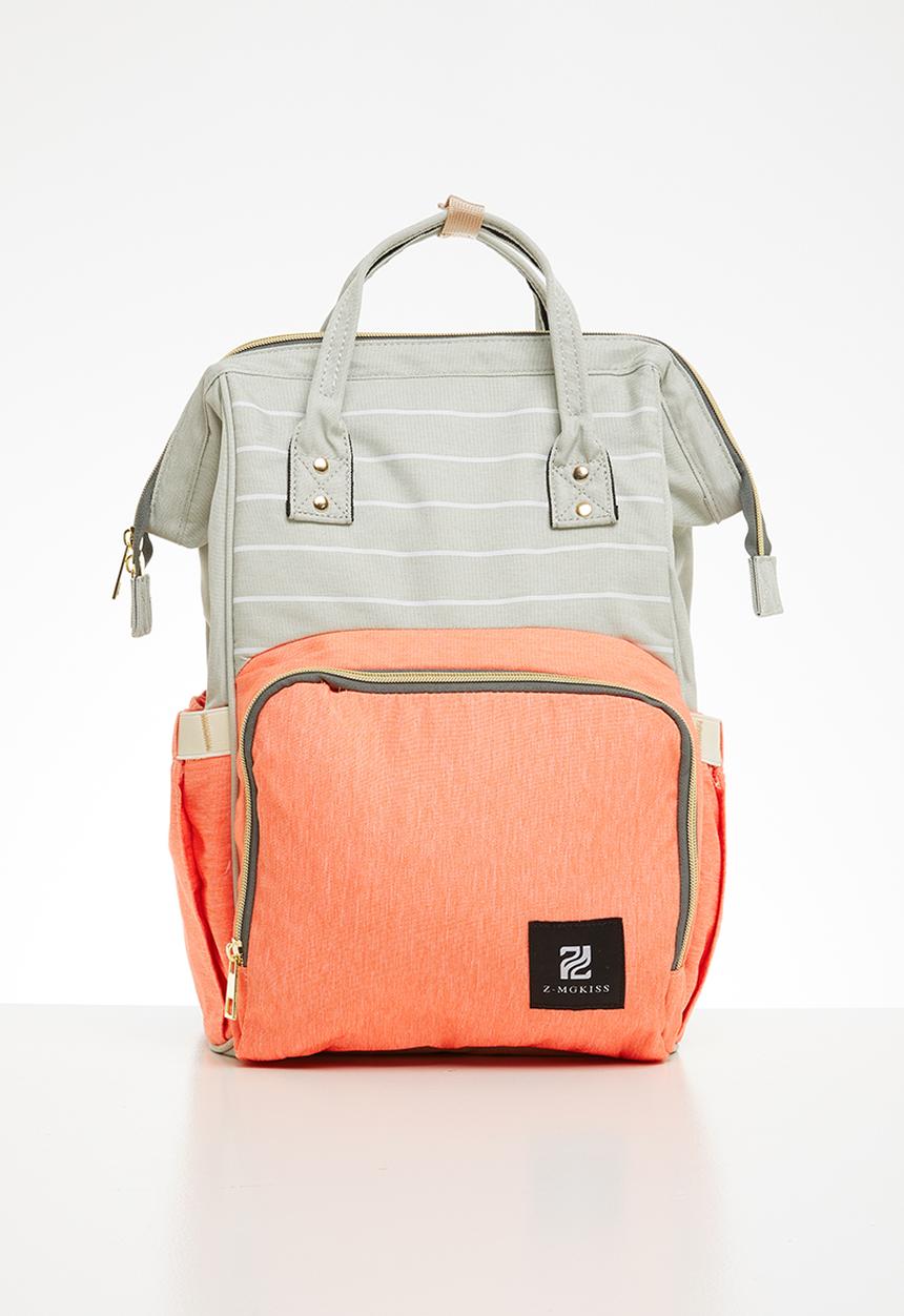 Pop Candy - Nappy bag - orange & sage 