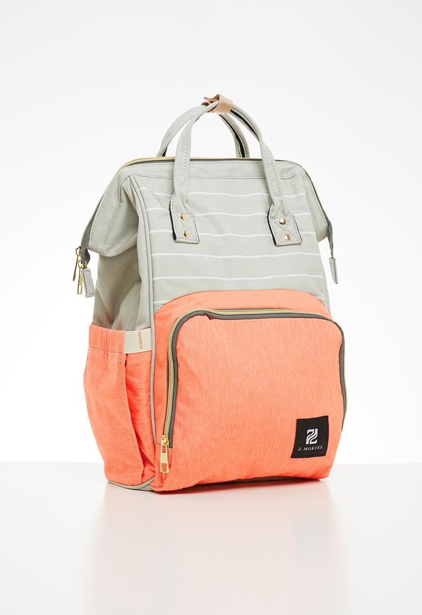 Pop Candy - Nappy bag - orange & sage 