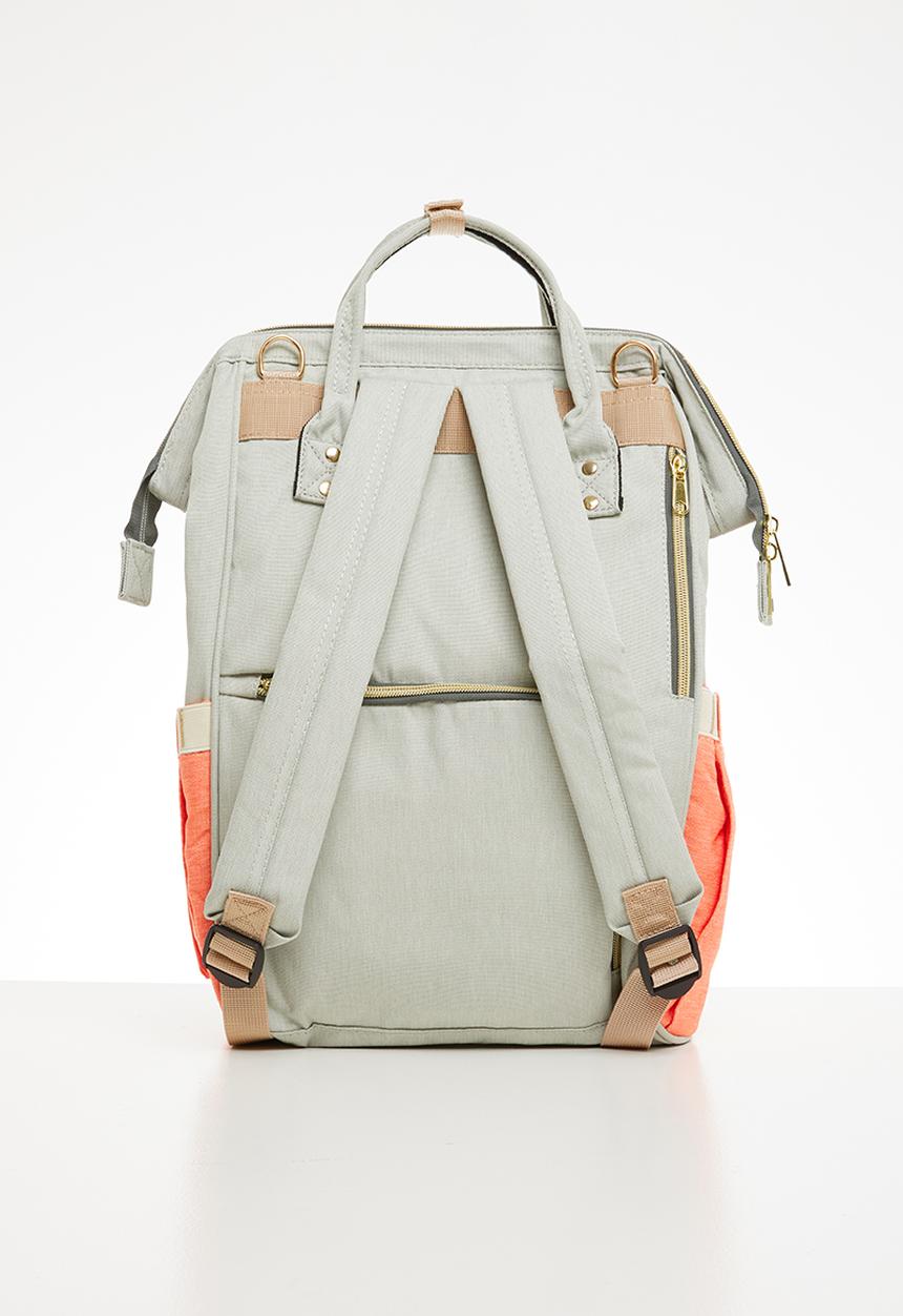 Pop Candy - Nappy bag - orange & sage 