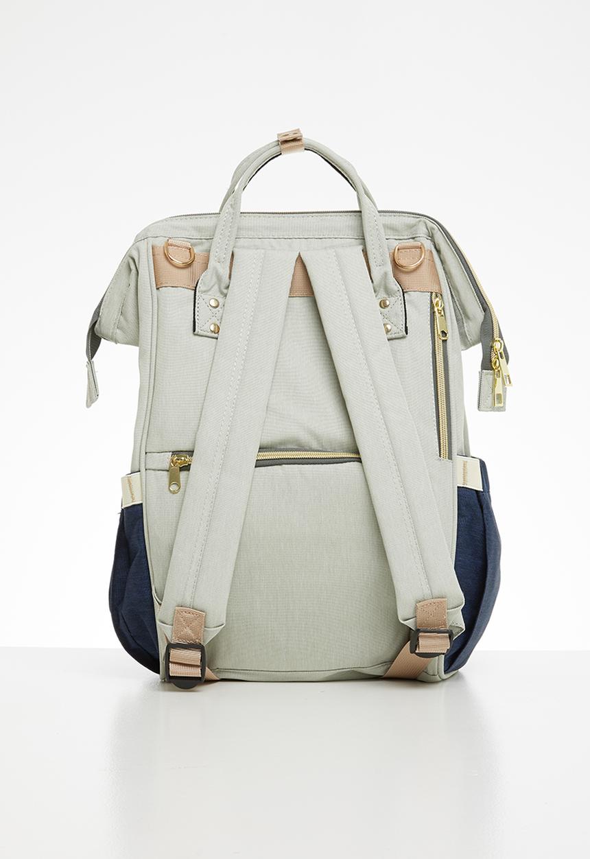 Pop Candy - Nappy bag - navy & sage 