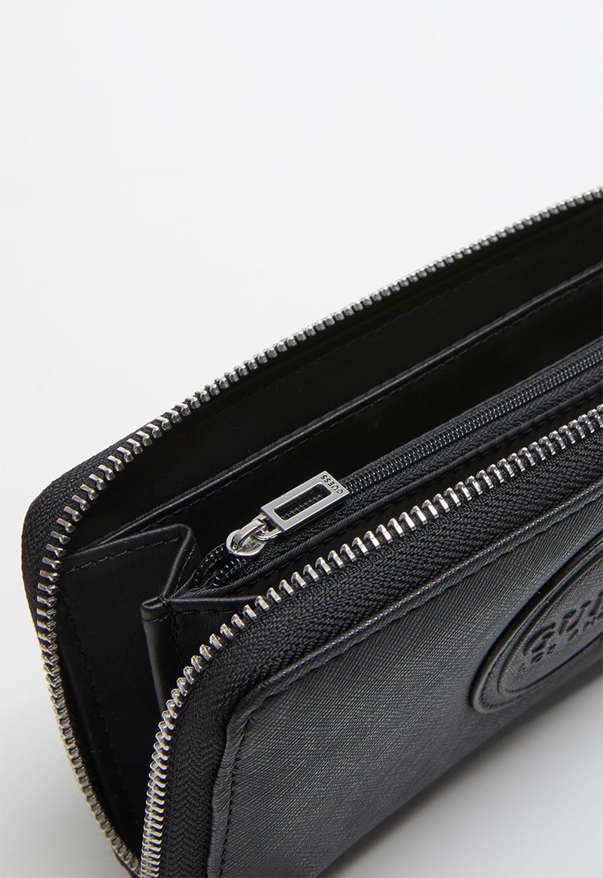 GUESS - Thornton slg medium zip around - black