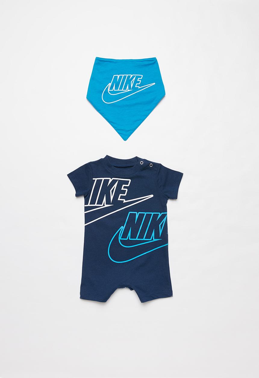 Nike - Nike jumbo futura romper & bib - blue