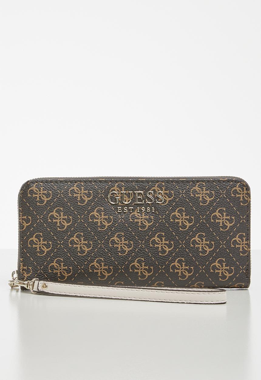 GUESS - Lorenna slg large zip around - brown