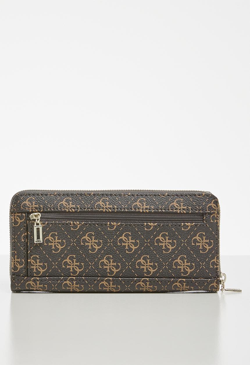 GUESS - Lorenna slg large zip around - brown