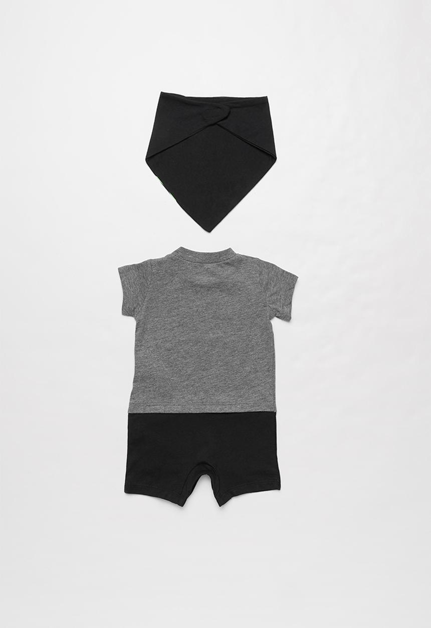 Nike - Have a nike day romper & bib - black & grey