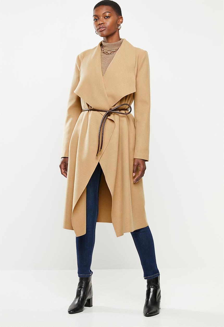 VELVET - Waterfall coat - beige 