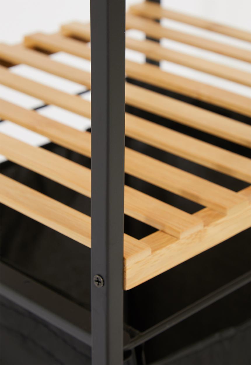Storage Solutions - Laundry bathroom rack - black & natural