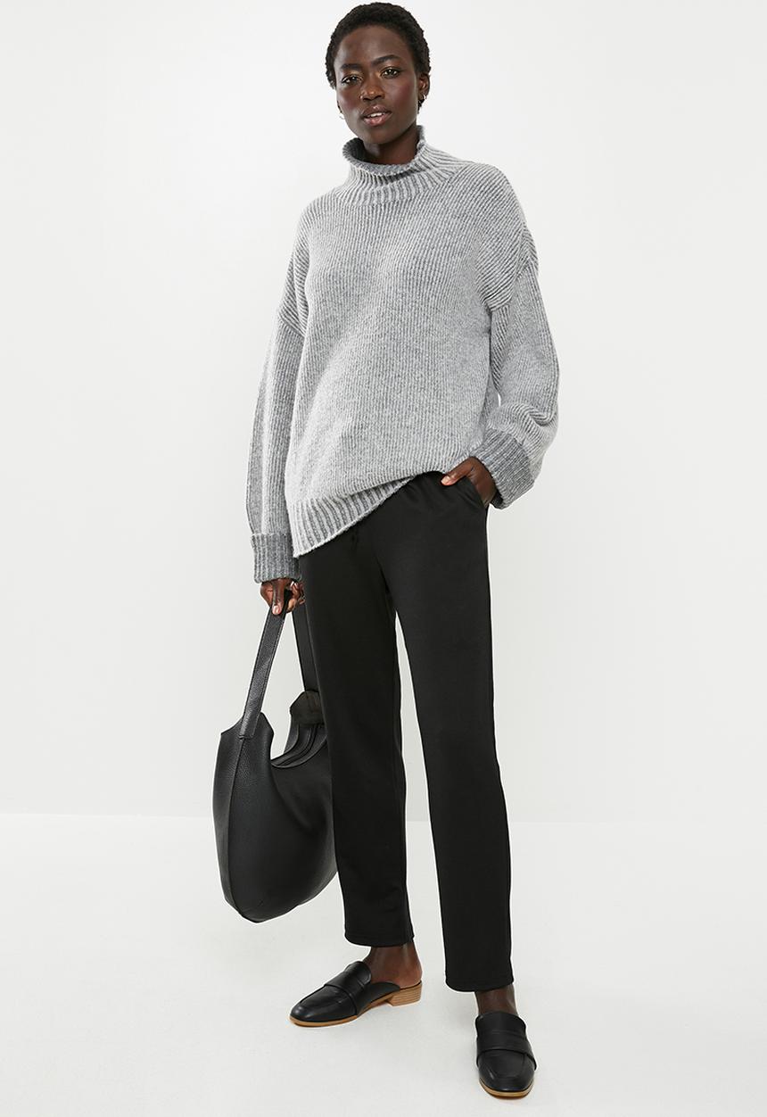 edit - Two tone boxi jumper - grey 