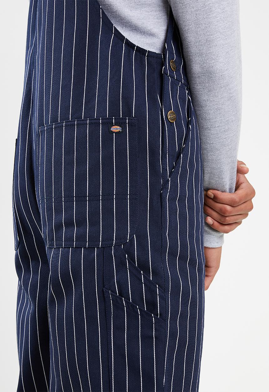 Dickies - Dickies stripe dungaree - navy & white