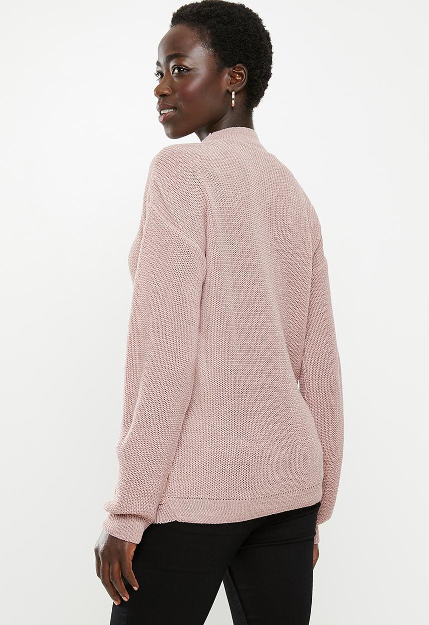 edit - Sparkle wrap jumper - pink