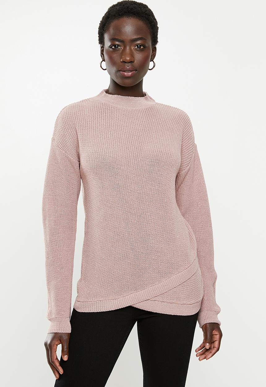 edit - Sparkle wrap jumper - pink