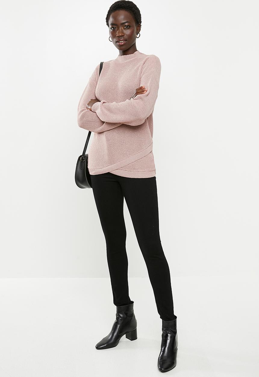 edit - Sparkle wrap jumper - pink