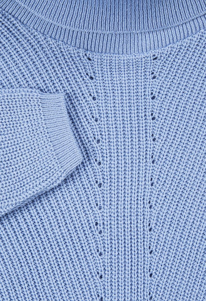 edit - Slouchy cowl neck jumper - blue
