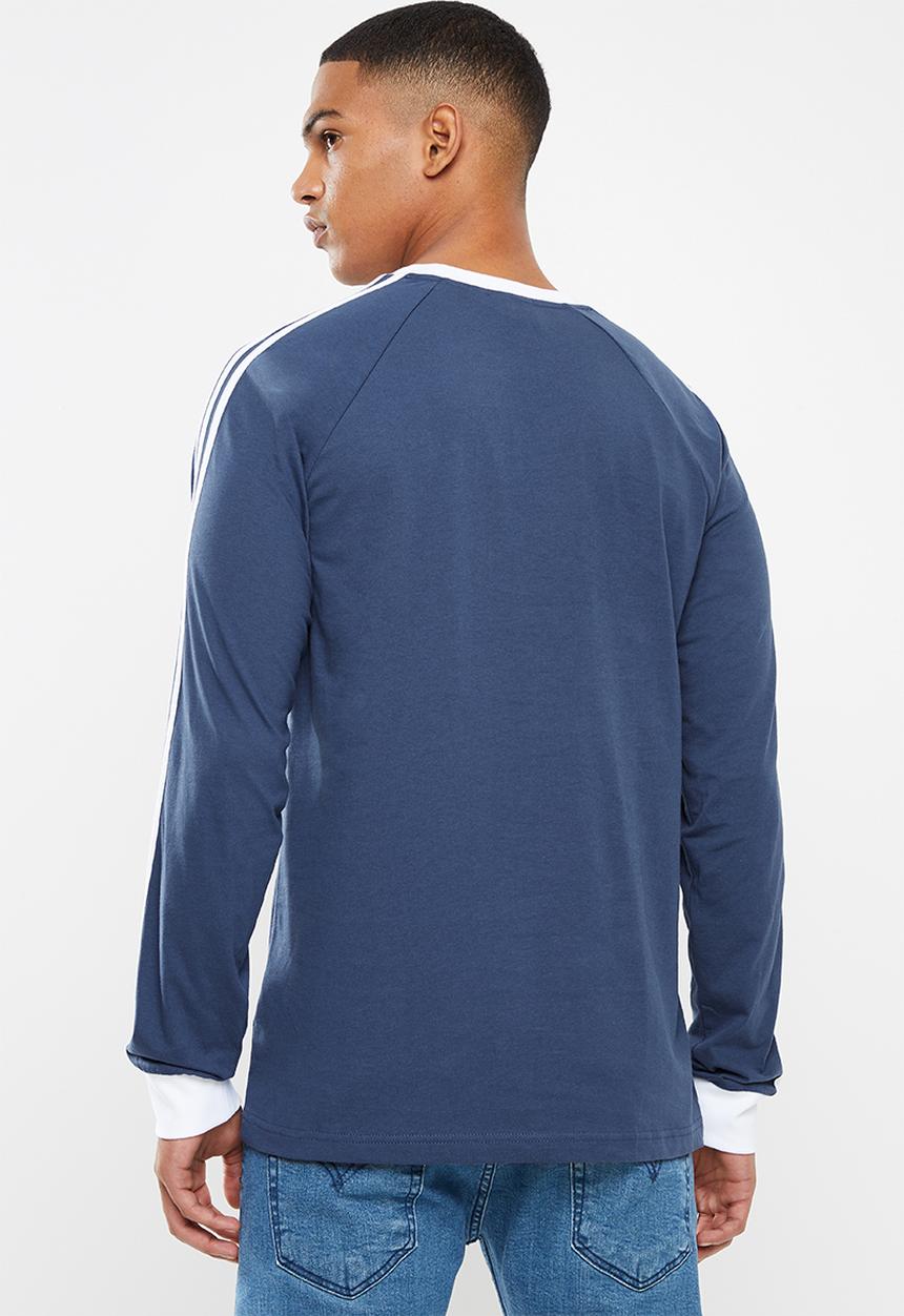 adidas Originals - 3-stripe long sleeve tee - blue