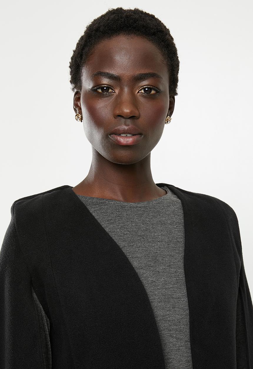 edit - Structured cape - black