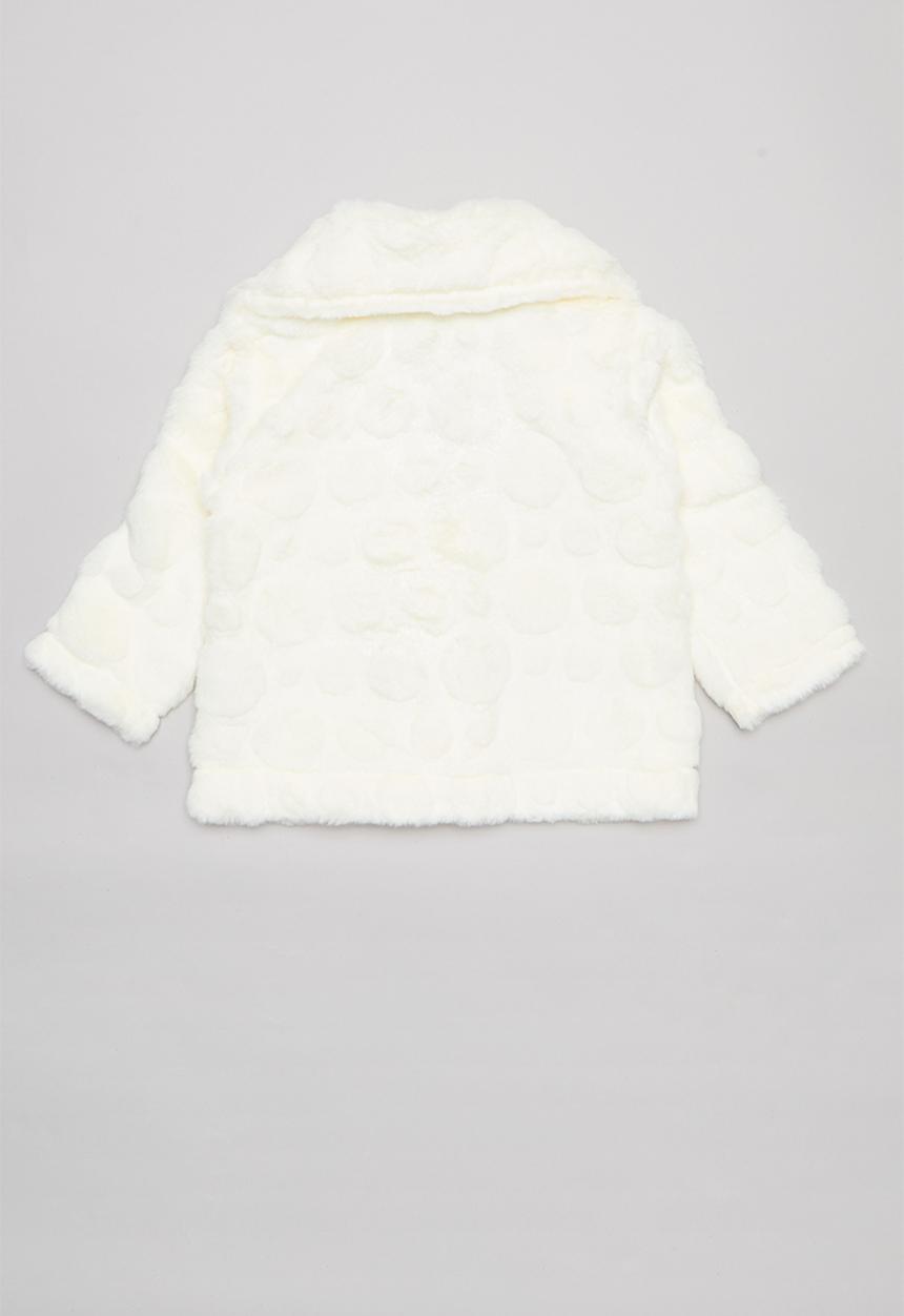 UP Baby - Girls fluffy coat - cream 