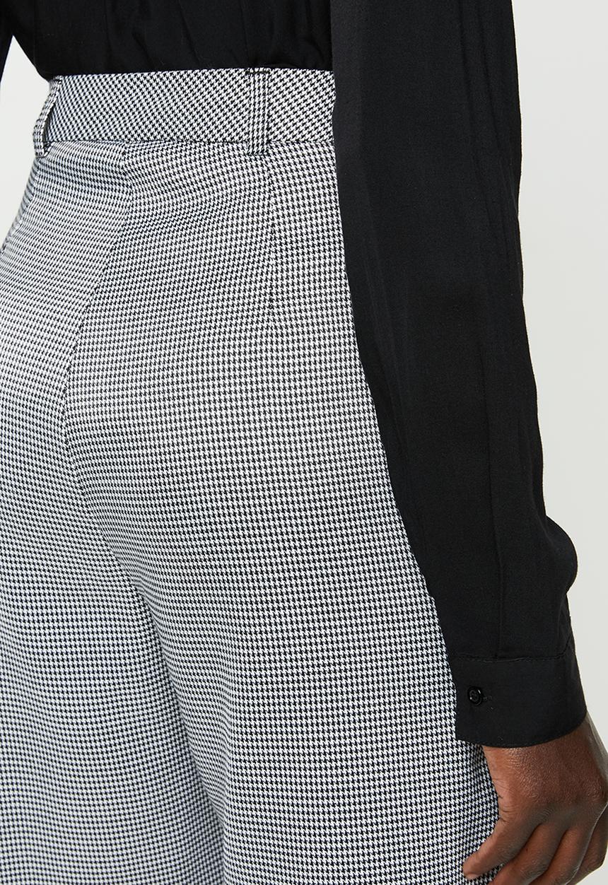 edit - Tailored wide leg pants - white & black