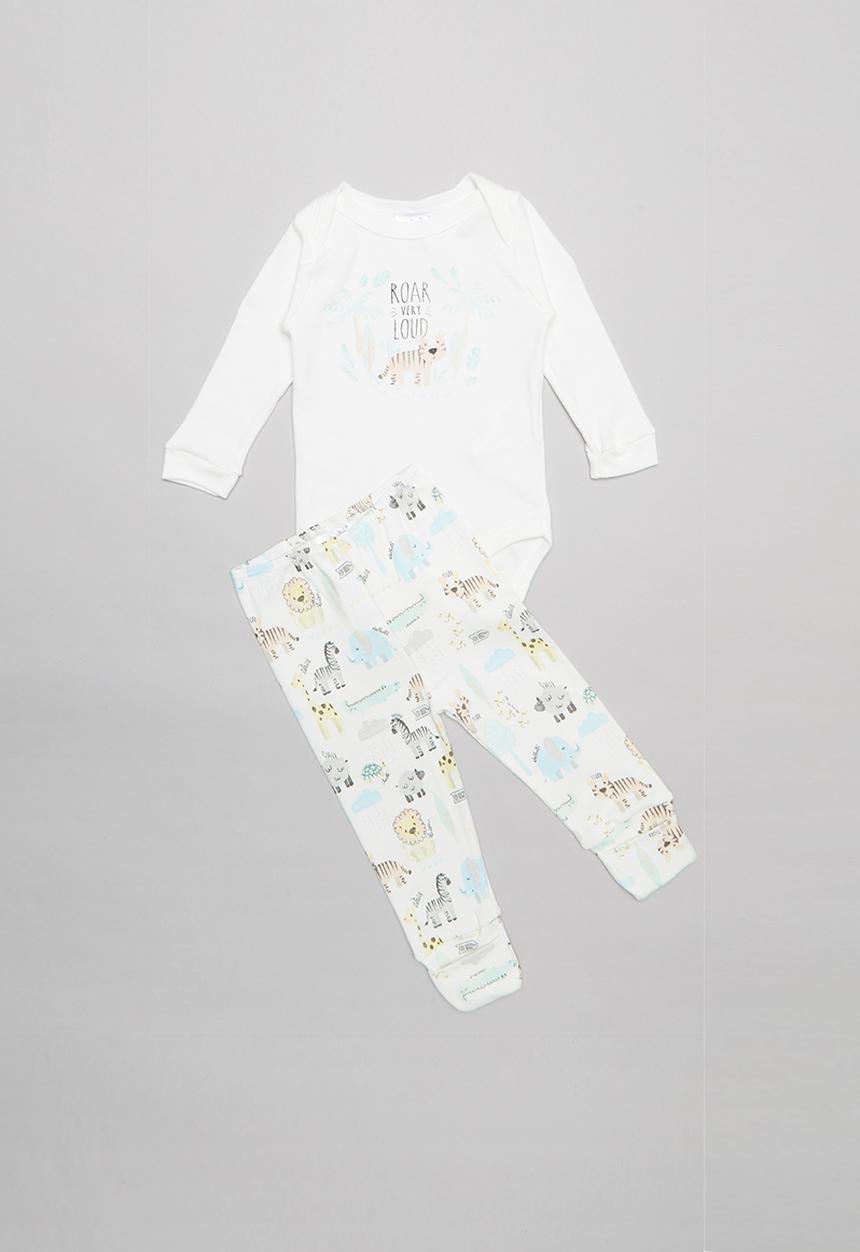 UP Baby - Baby boy wild life printed pants - multi