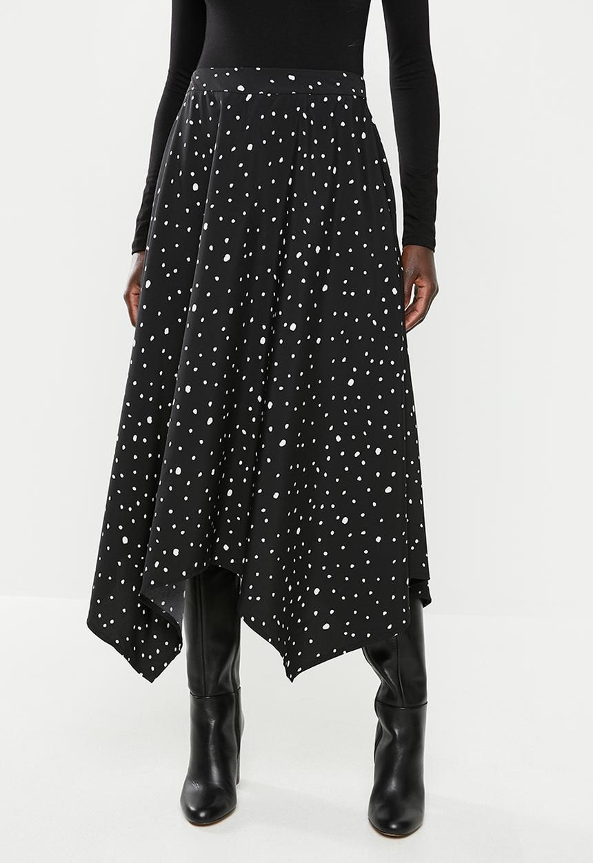 edit - Hanky hem skirt - black & white