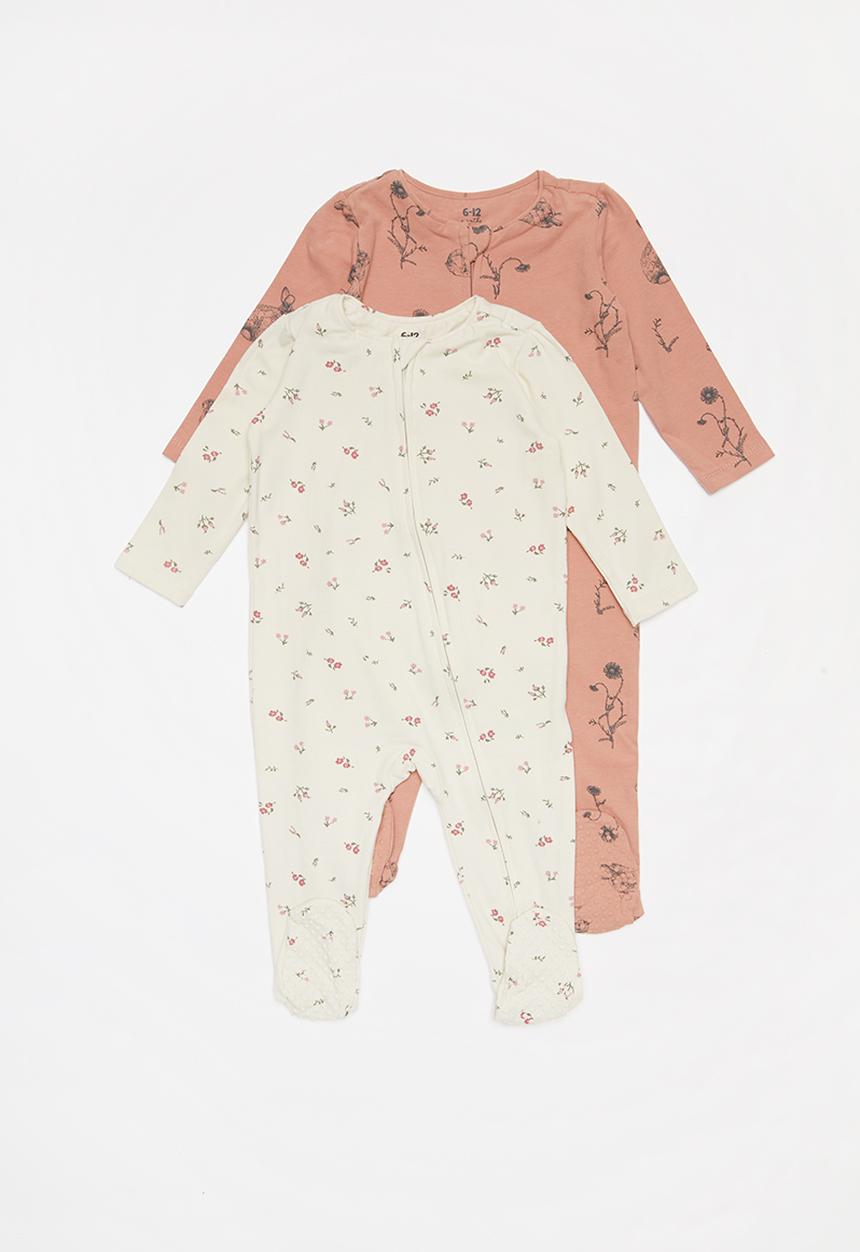 Cotton On - 2 Pack zip through romper - flora
