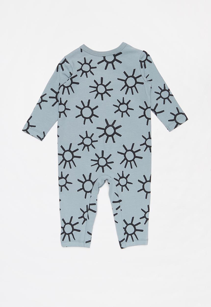 Cotton On - The long sleeve snap romper - blue 