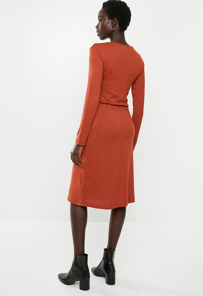edit - Drawcord dress - rust