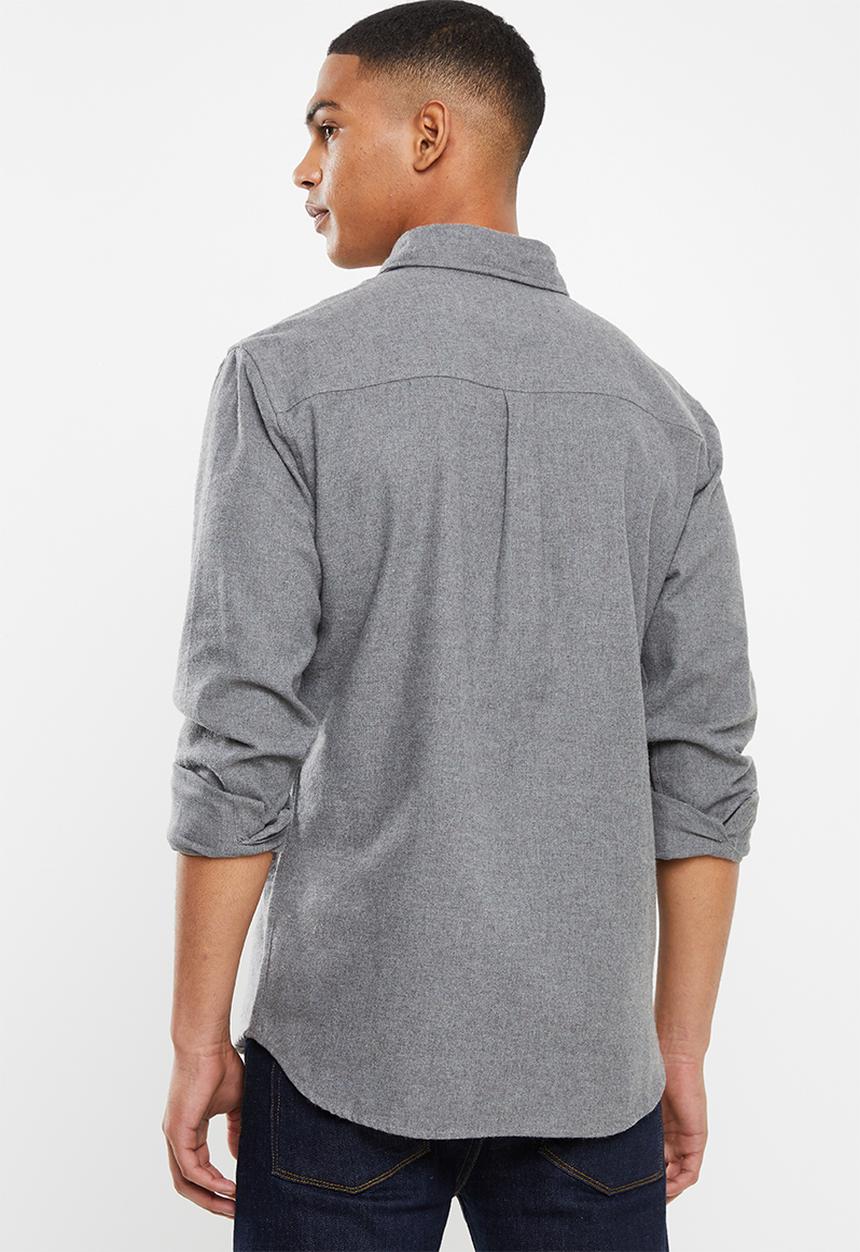 JEEP - Dapper flannel long sleeve shirt - grey