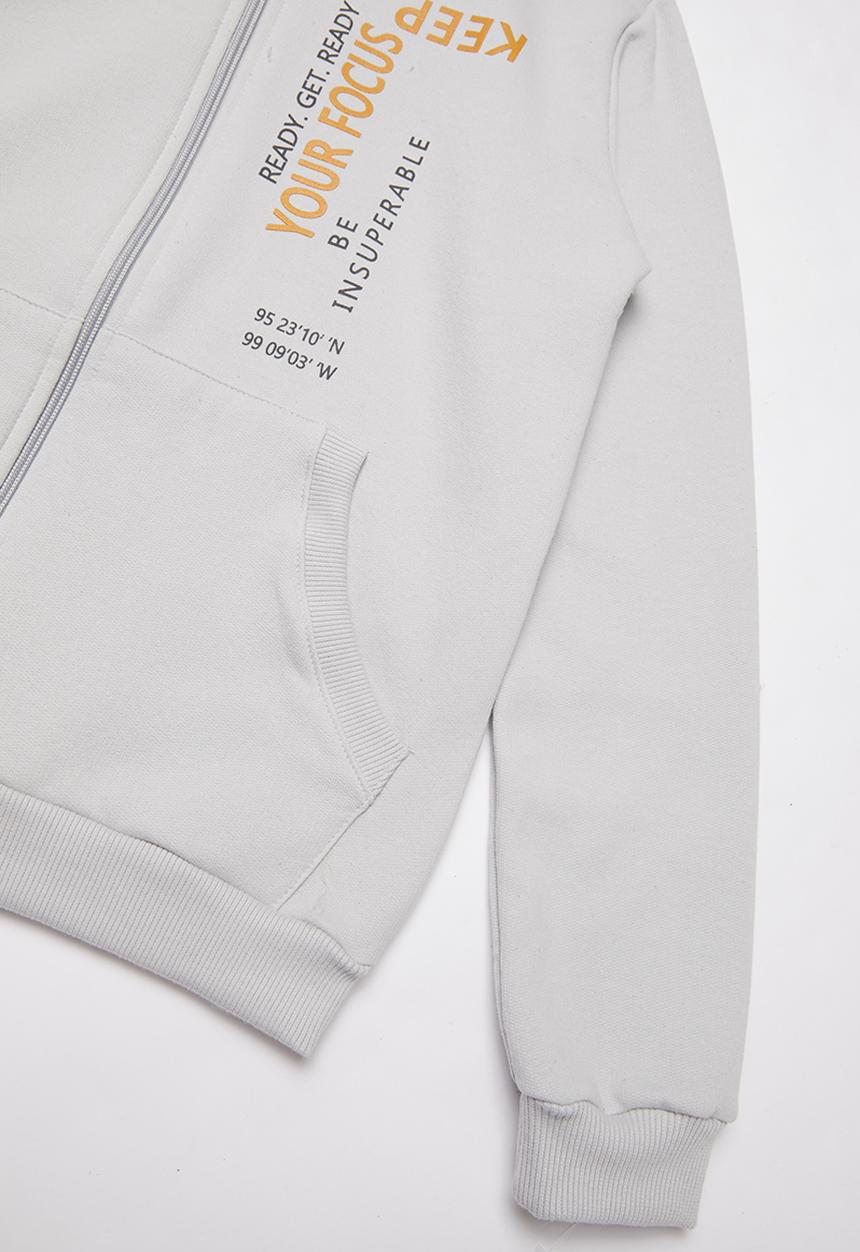 Quimby - Tweens jacket & pants set - grey & blue
