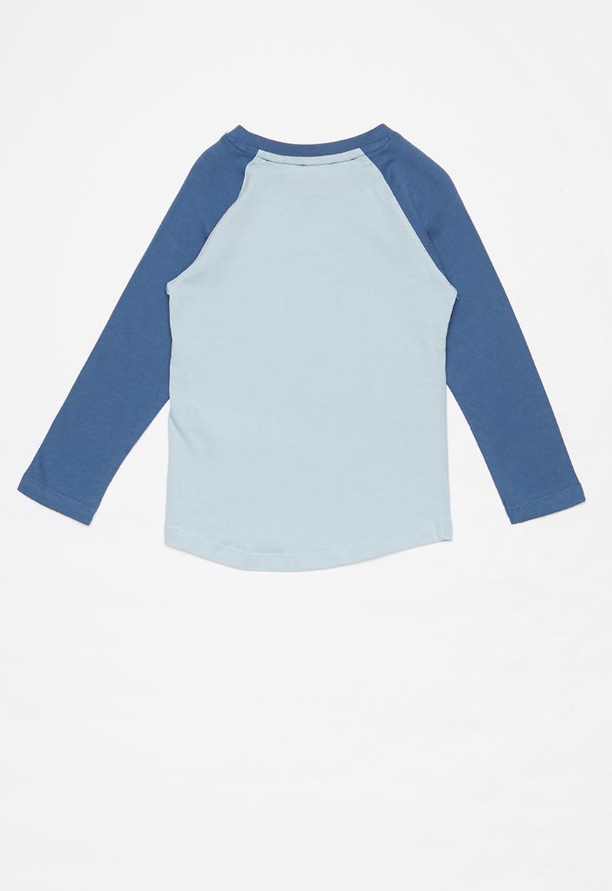 Cotton On - Tom long sleeve raglan tee - blue