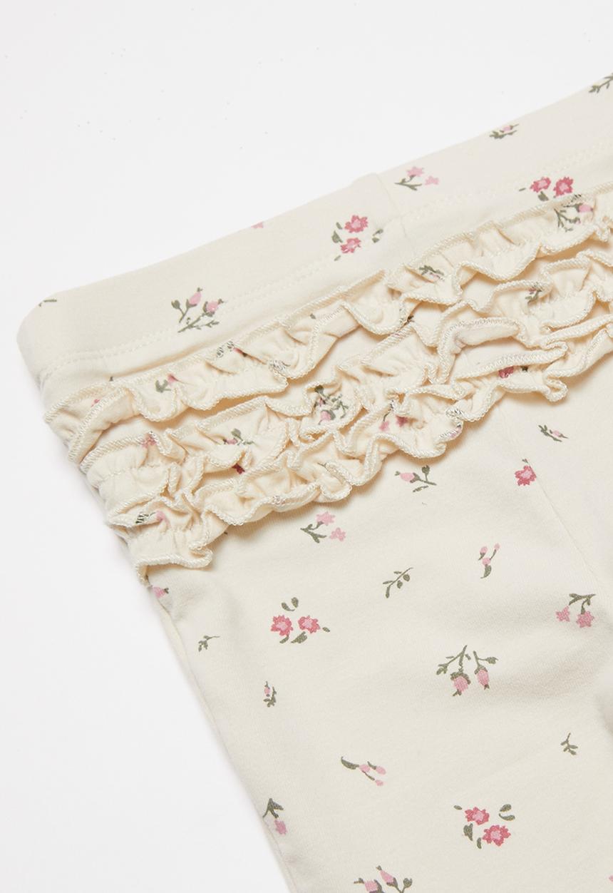 Cotton On - Long sleeve romper, legging & bib - floral fields