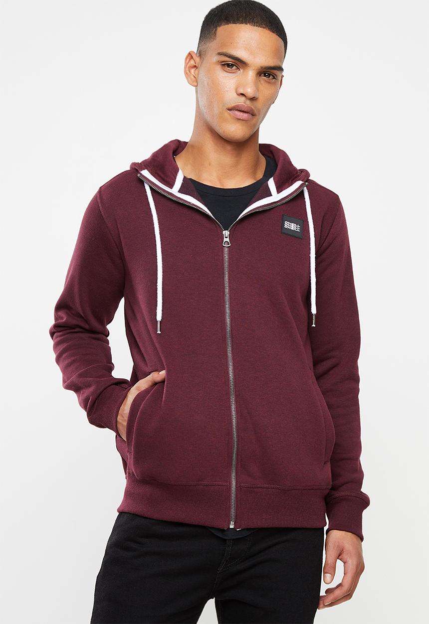 O'Neill - Badger zip through hoodie - burgundy
