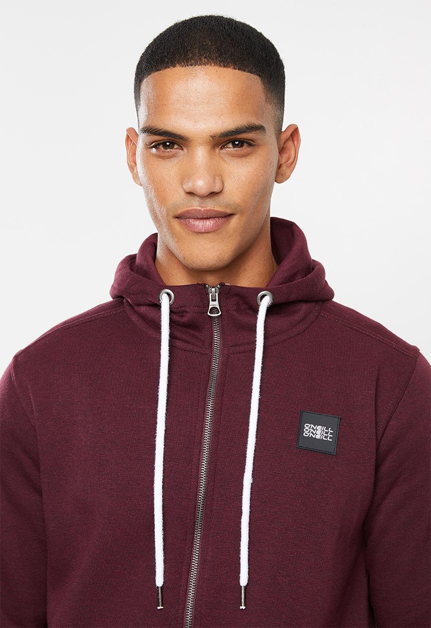 O'Neill - Badger zip through hoodie - burgundy