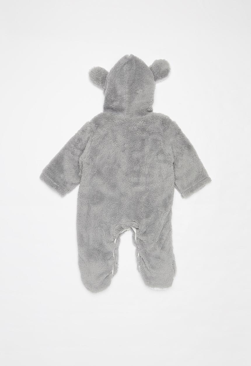 Pop Candy - Teddy babygrow - grey