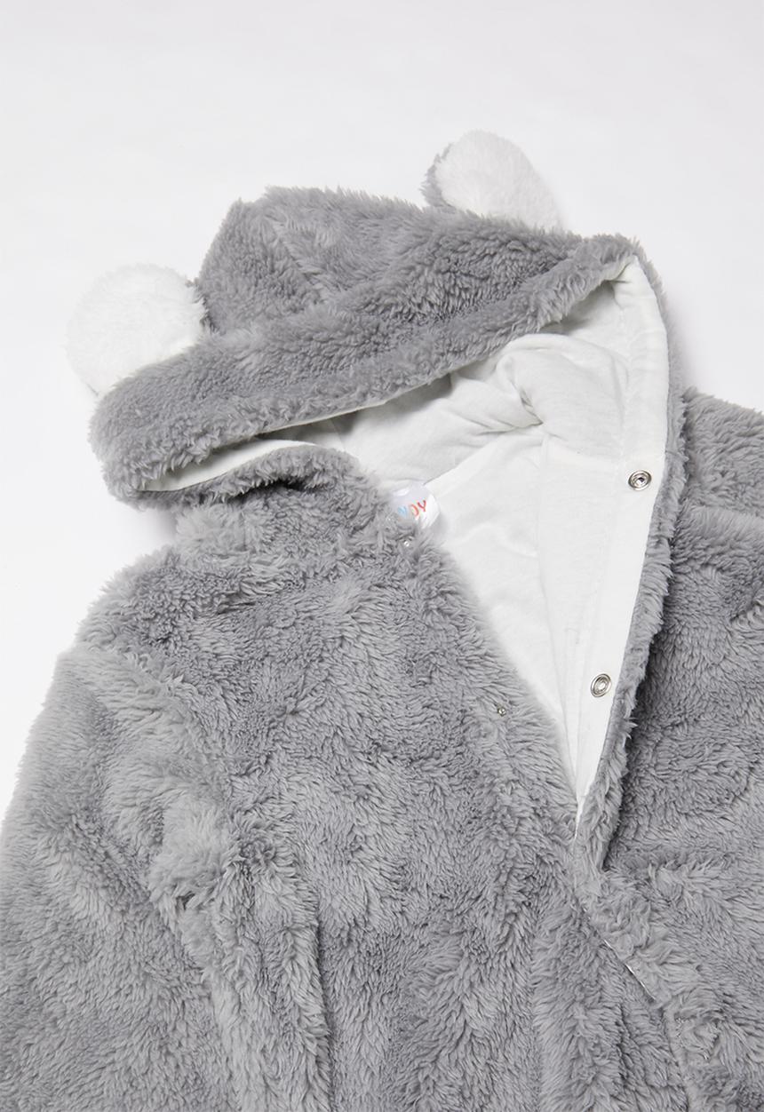 Pop Candy - Teddy babygrow - grey