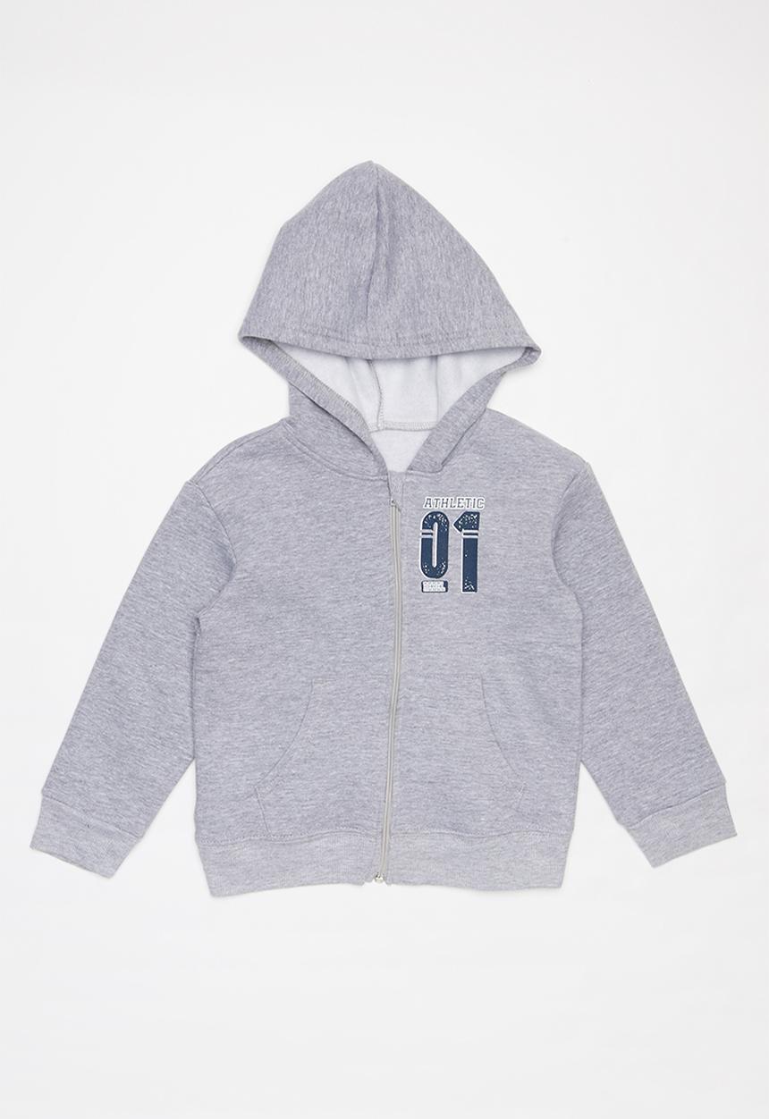 Pop Candy - Boys zip through hoodie - grey