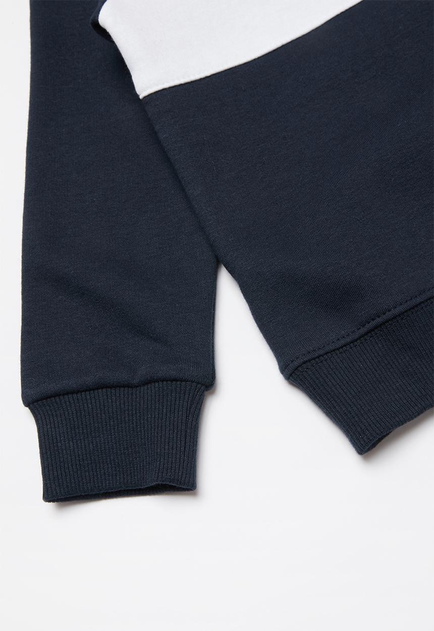 Pop Candy - Boys colour block hoodie - red/navy