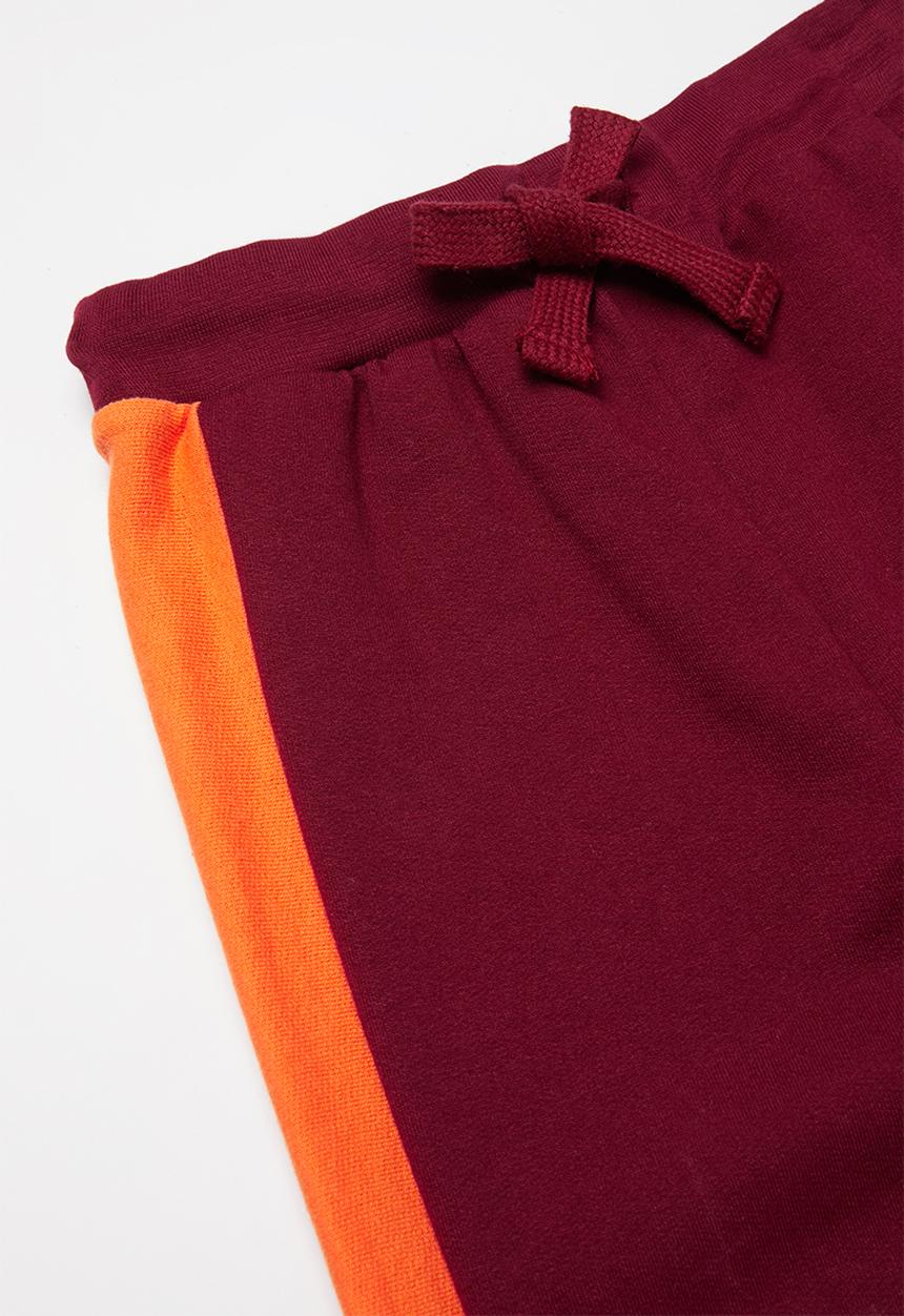 Pop Candy - Boys tracksuit set - maroon & orange