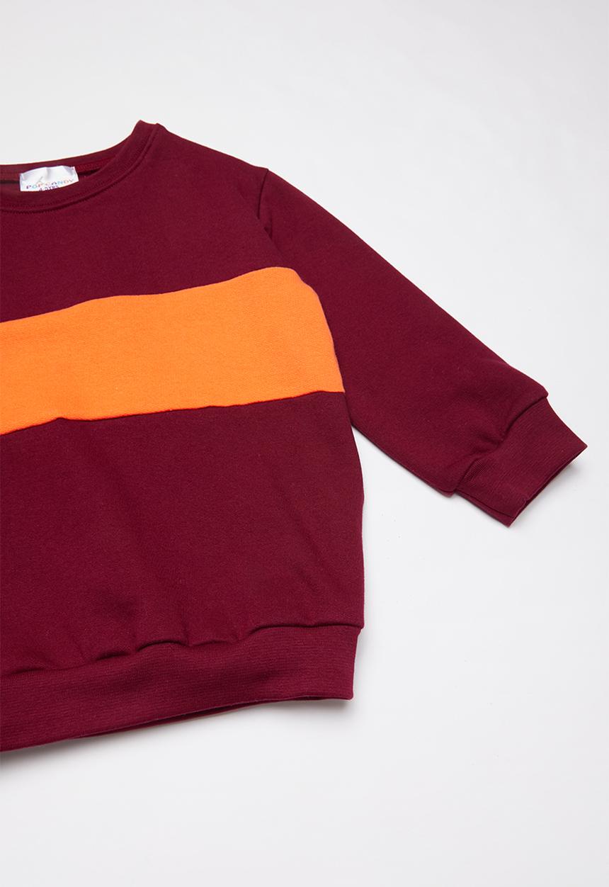 Pop Candy - Boys tracksuit set - maroon & orange