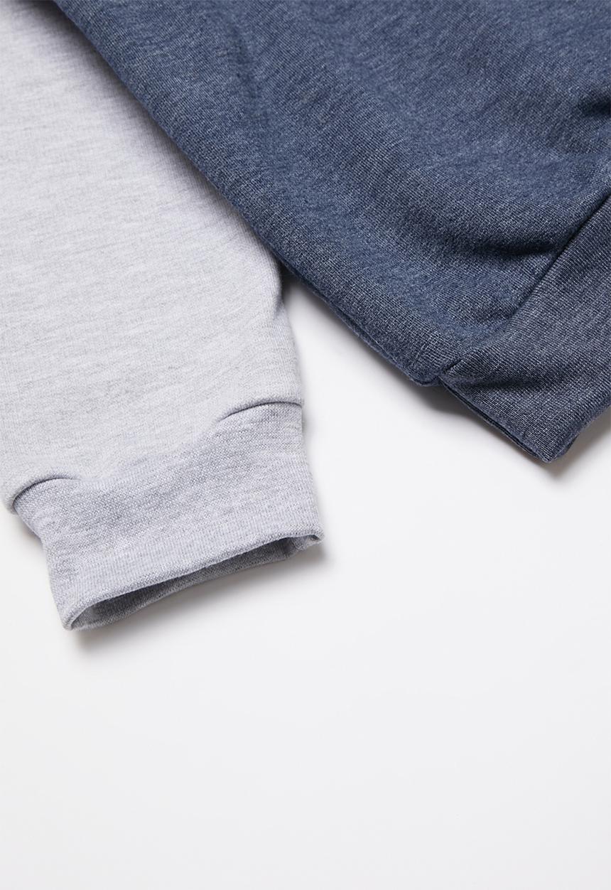 Pop Candy - Boys tracksuit set  - blue & grey melange