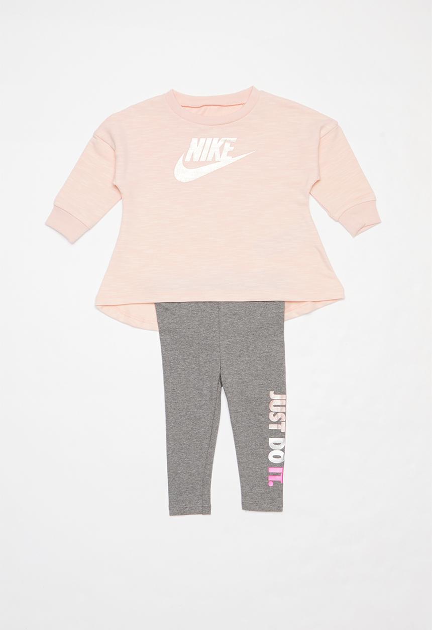 Nike - Nike multi shine legging set - pink & grey