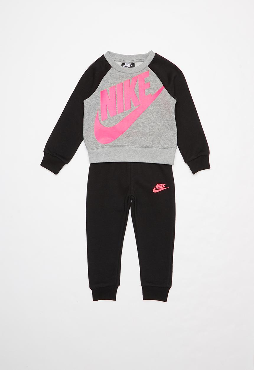 Nike - Nike sportswear heather crew pants set - black