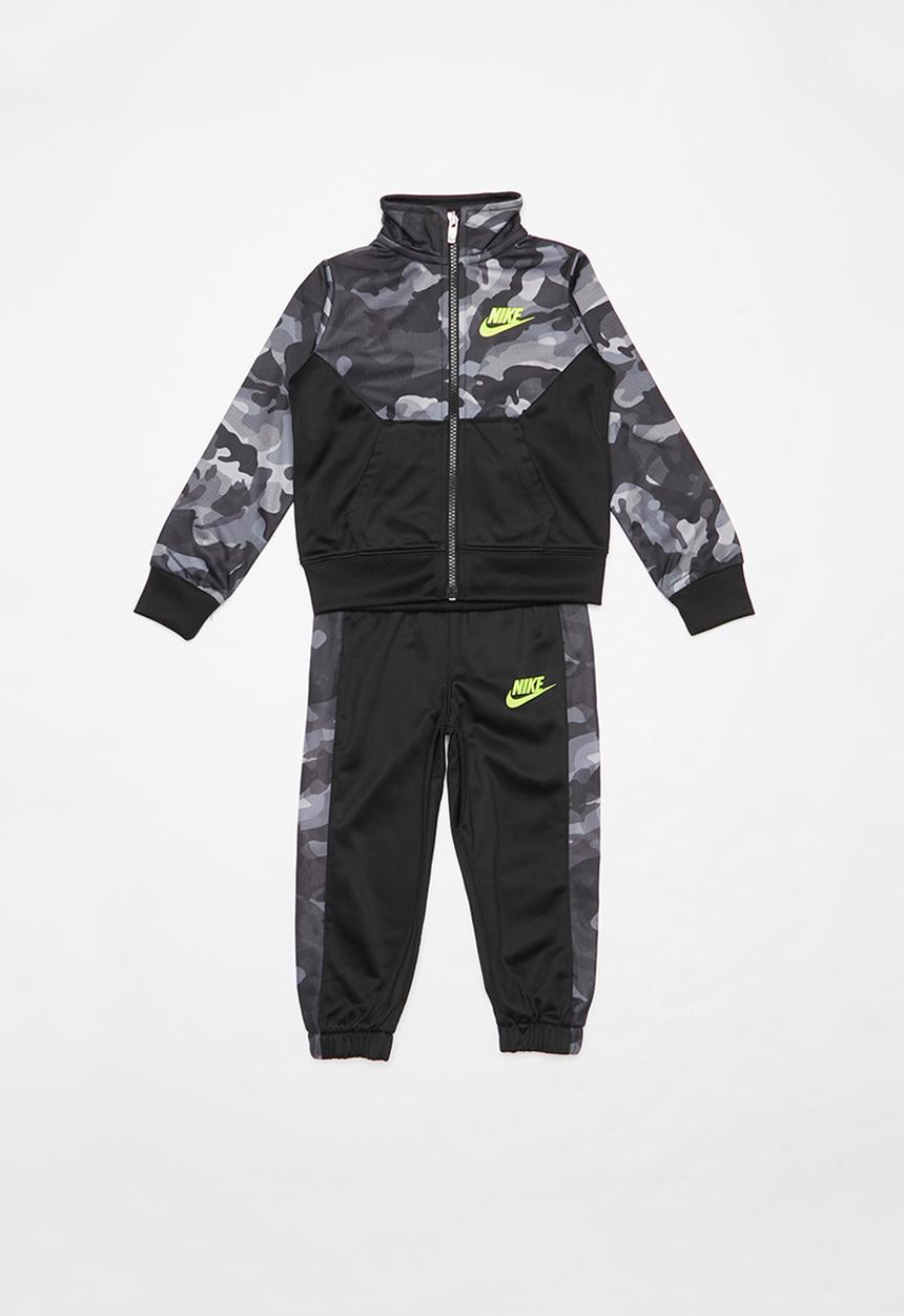 Nike - Nike texture camo tricot set - black & grey